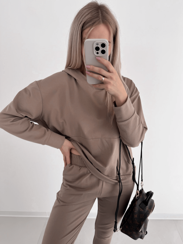 TORRA - BAWEŁNIANY DRES BASIC MOCCA