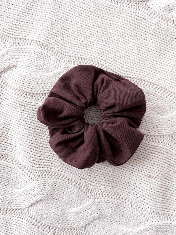 RUBY - BAWEŁNIANA GUMKA TYPU SCRUNCHIE CZEKOLADA