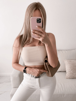 ALTEA - CROP TOP JASNY BEŻ