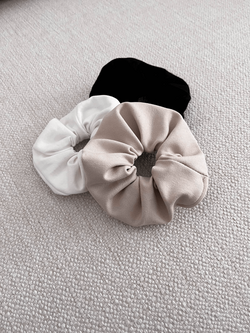 RUBY - BAWEŁNIANA GUMKA TYPU SCRUNCHIE BEŻ