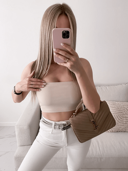 ALTEA - CROP TOP JASNY BEŻ